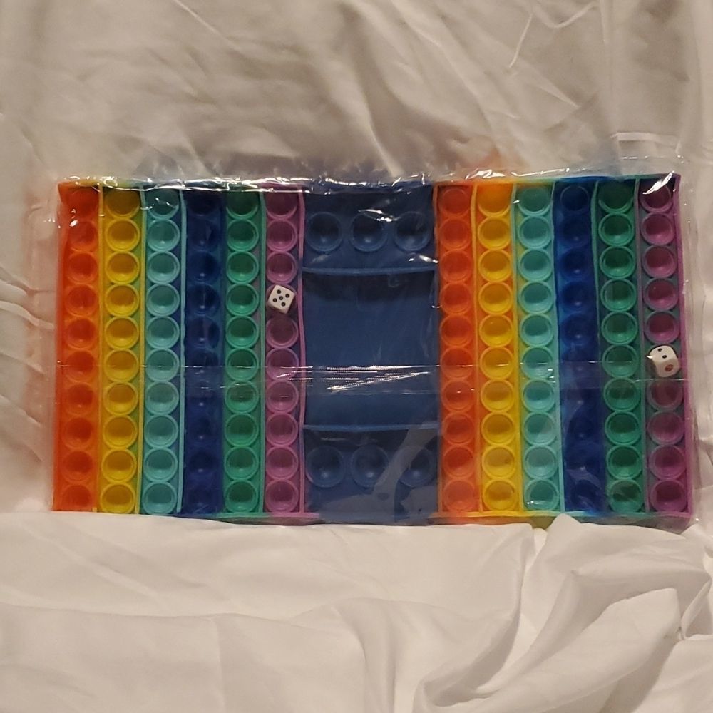 NEW RAINBOW POPIT GAME WITH DICE (NO. 2)